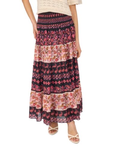 CeCe Женская макси-юбка Tiered Smock Waist