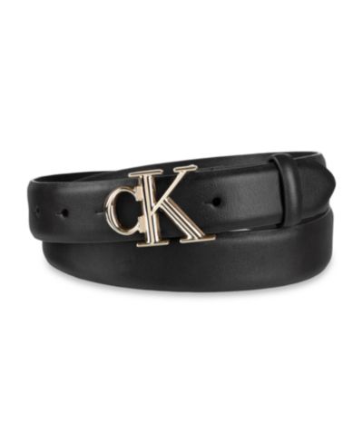 Женский узкий ремень Calvin Klein CK Monogram Buckle