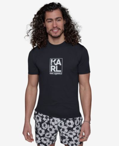 Мужская рашгард KARL LAGERFELD PARIS Short-Sleeve Box Logo Rashguard