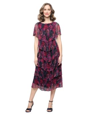 Платье SL Fashions Женское с круглым вырезом и принтом