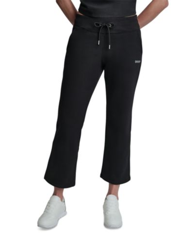 DKNY Sport Женские брюки flare с высокой посадкой, металлик