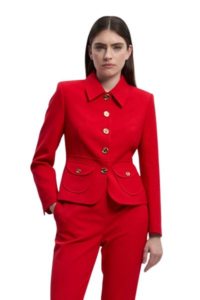 Жакет Karen Millen Women's Textured Compact Stretch Tailored