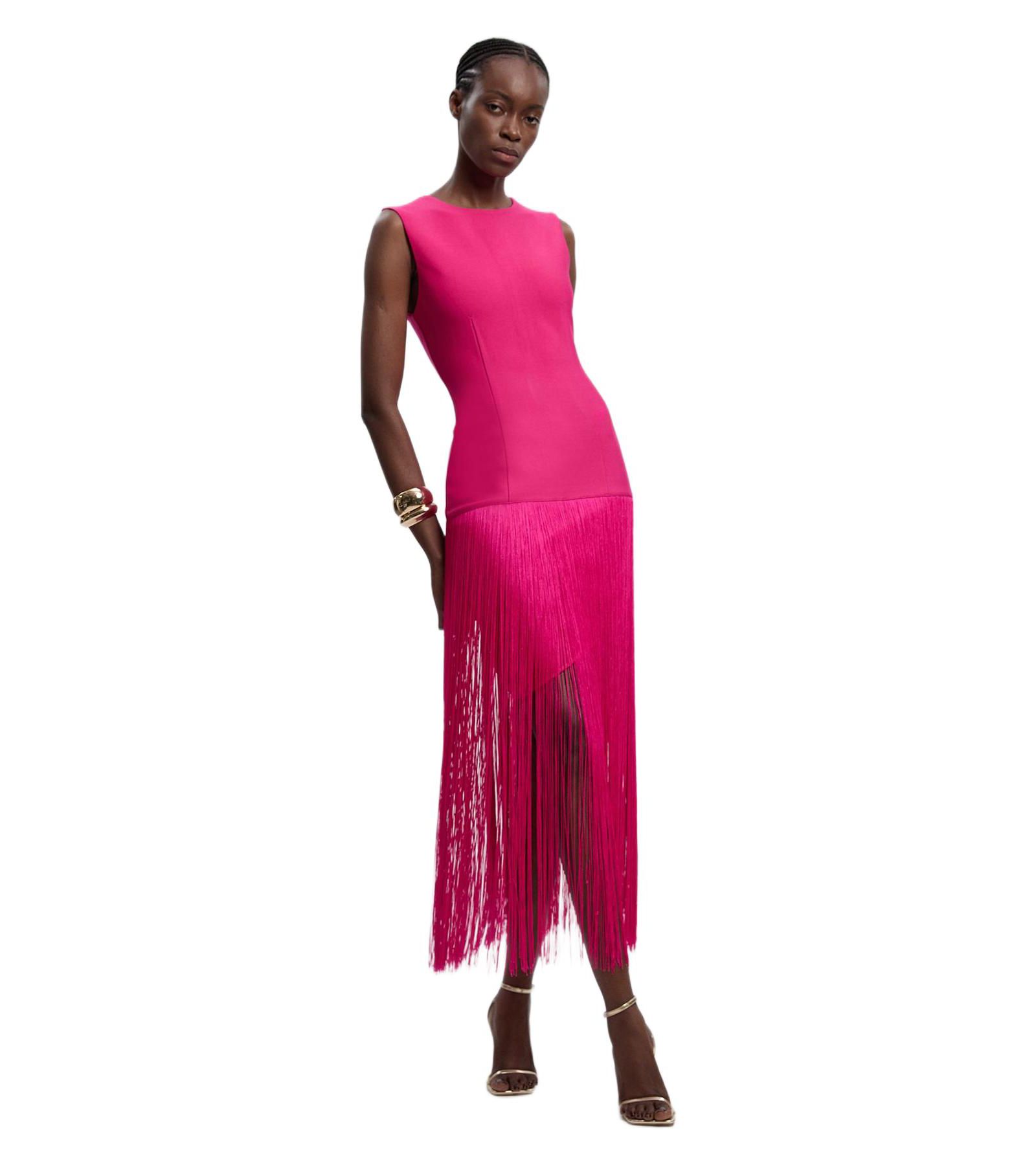 Женское мини-платье Karen Millen Form Fit Bandage Tassel Hem