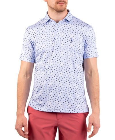 Tailorbyrd Men's Vintage Stars Printed Performance Polo