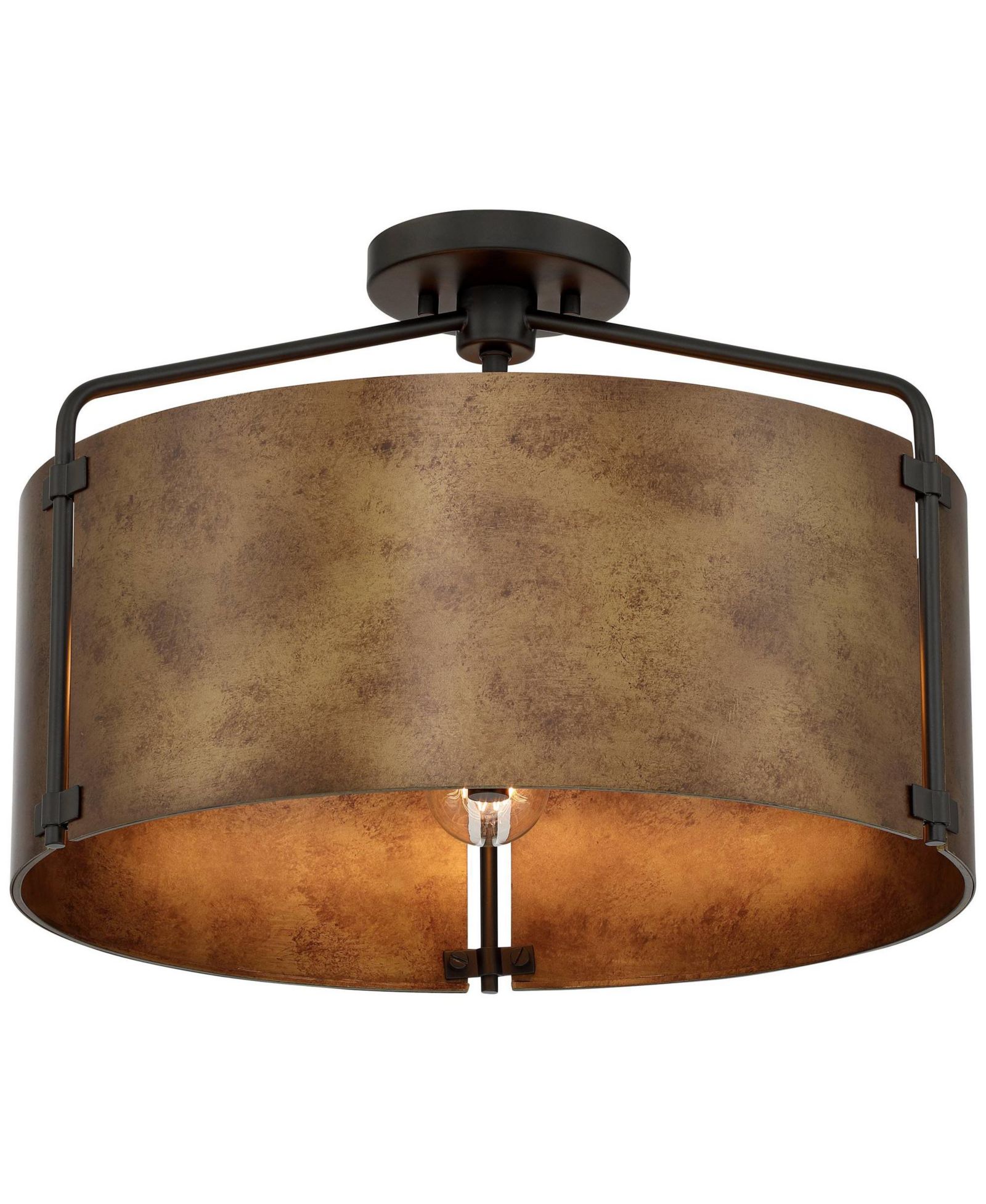 Потолочный светильник Possini Euro Design Julian Wide Rustic Bronze 3-Light