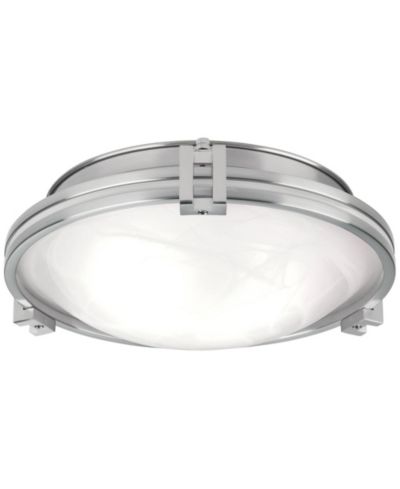 Possini Euro Design Deco Modern потолочный светильник, никель, 2 лампы, мраморное стекло