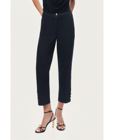 NOCTURNE Women's Gold Button Detail Pants