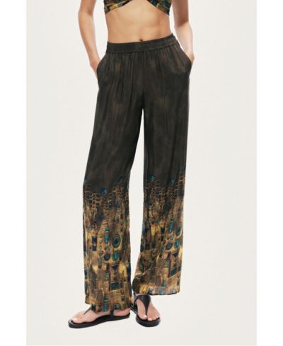 NOCTURNE Women's Printed Straight Leg Pants