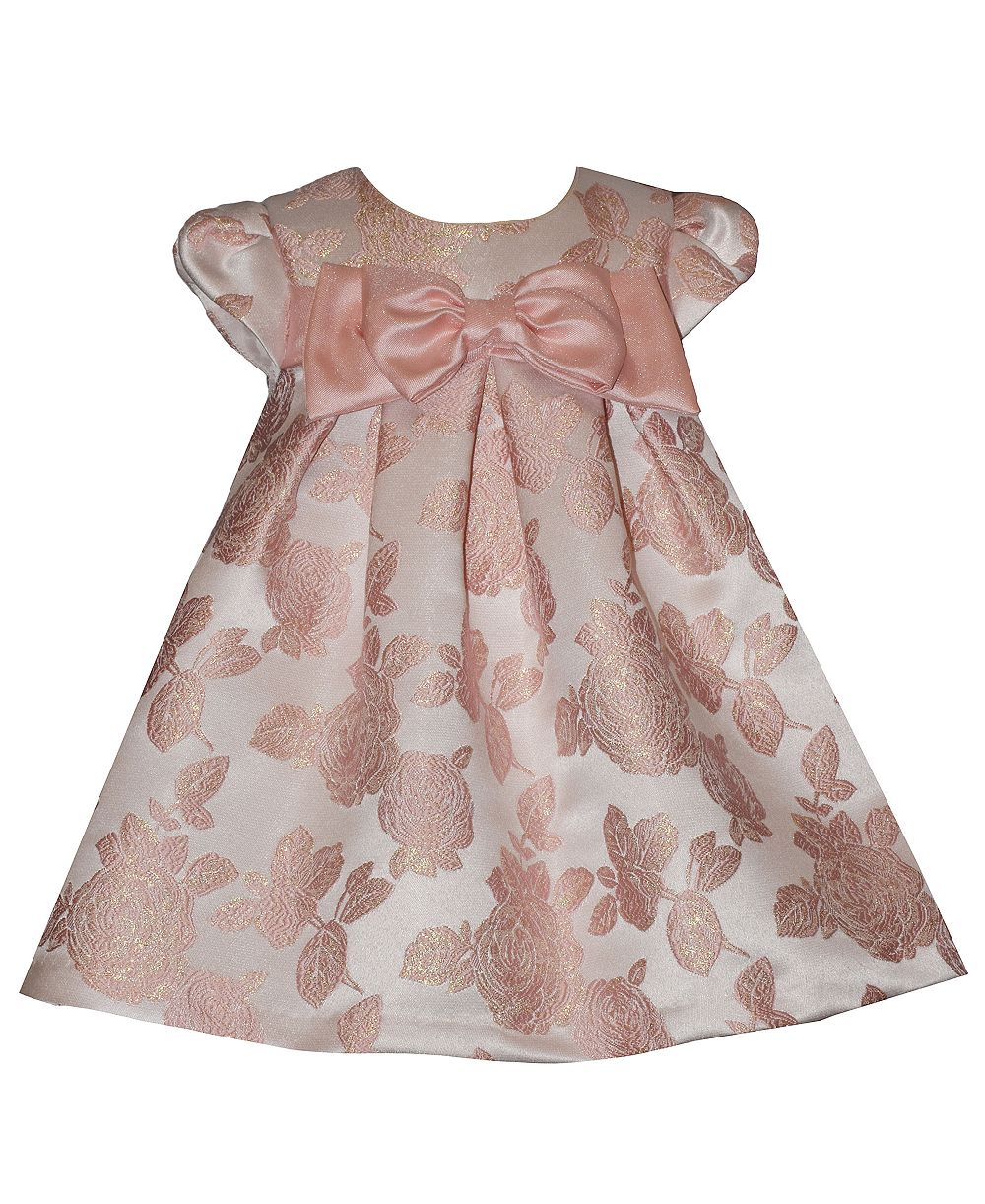 Детское платье Bonnie Baby Girls' Trapeze with Bow Short-Sleeve