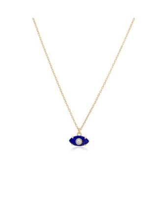 Ожерелье The Lovery Lapis Evil Eye, позолоченное серебро 14K Gold-Plated