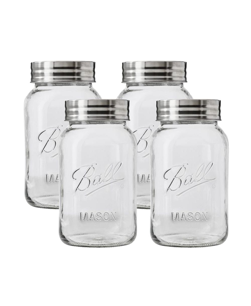 Стеклянная банка Ball Mason Jar, Regular Mouth, Quart Size (32 oz), 4 шт.