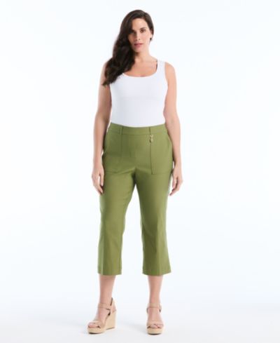 Женские брюки Rafaella Plus Size Porkchop Pocket Kick Flare Capri
