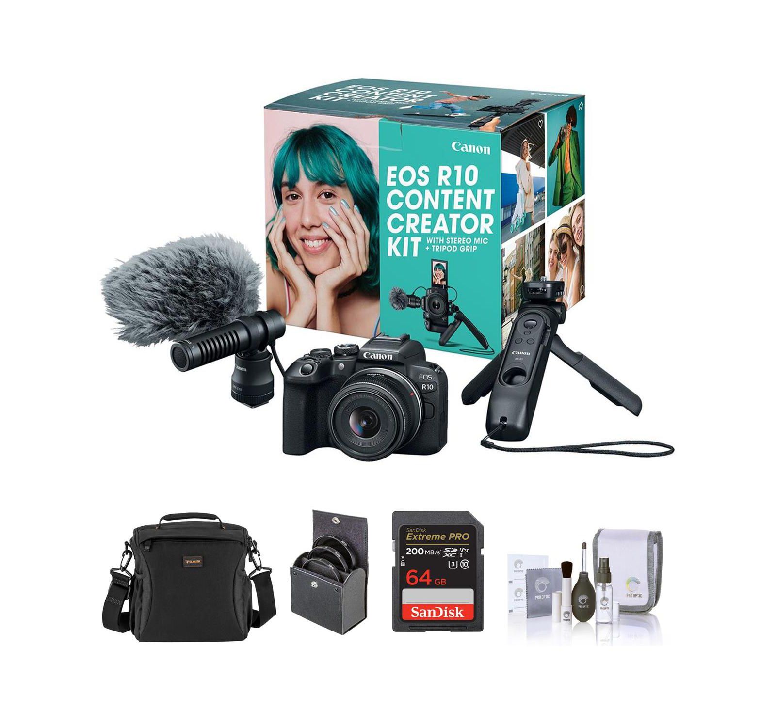 Canon EOS R10 Camera with 18-45mm Lens Content Creator and Included Value