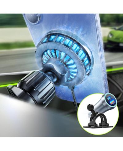 Lisen Ice Cooling Charging 15W Wireless MagSafe Car Mount Charger Compatible with iPhone 12-17 Series and Samsung Galaxy S25/S26