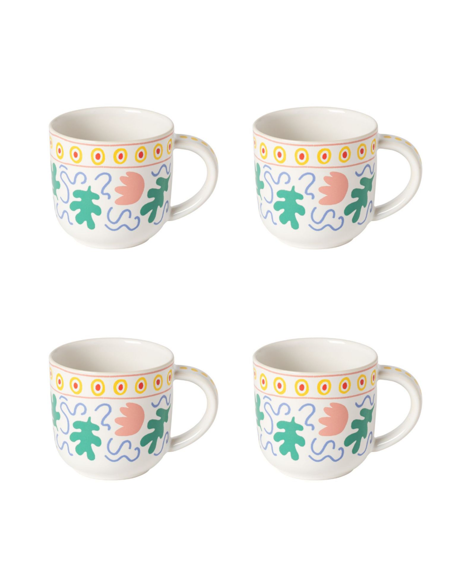 Costa Nova Summer Bliss Mugs, Set of 4
