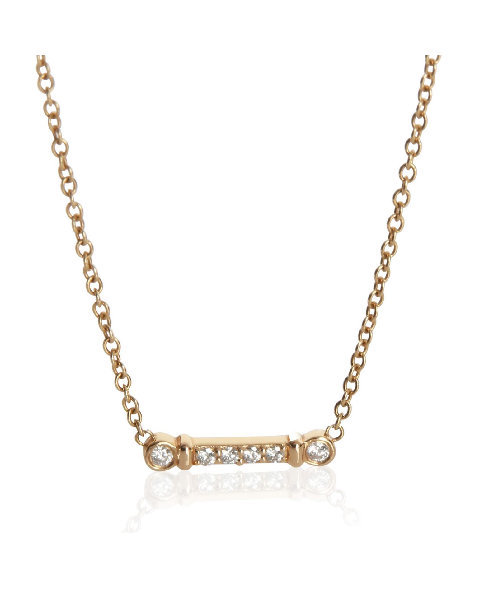 Подвеска Pre-Owned Tiffany & Co Rose Gold Diamond Fluer De Lis Key Bar