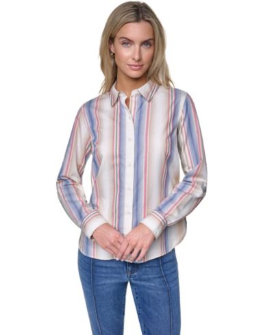 Женская хлопковая рубашка Nautica с отложным воротником