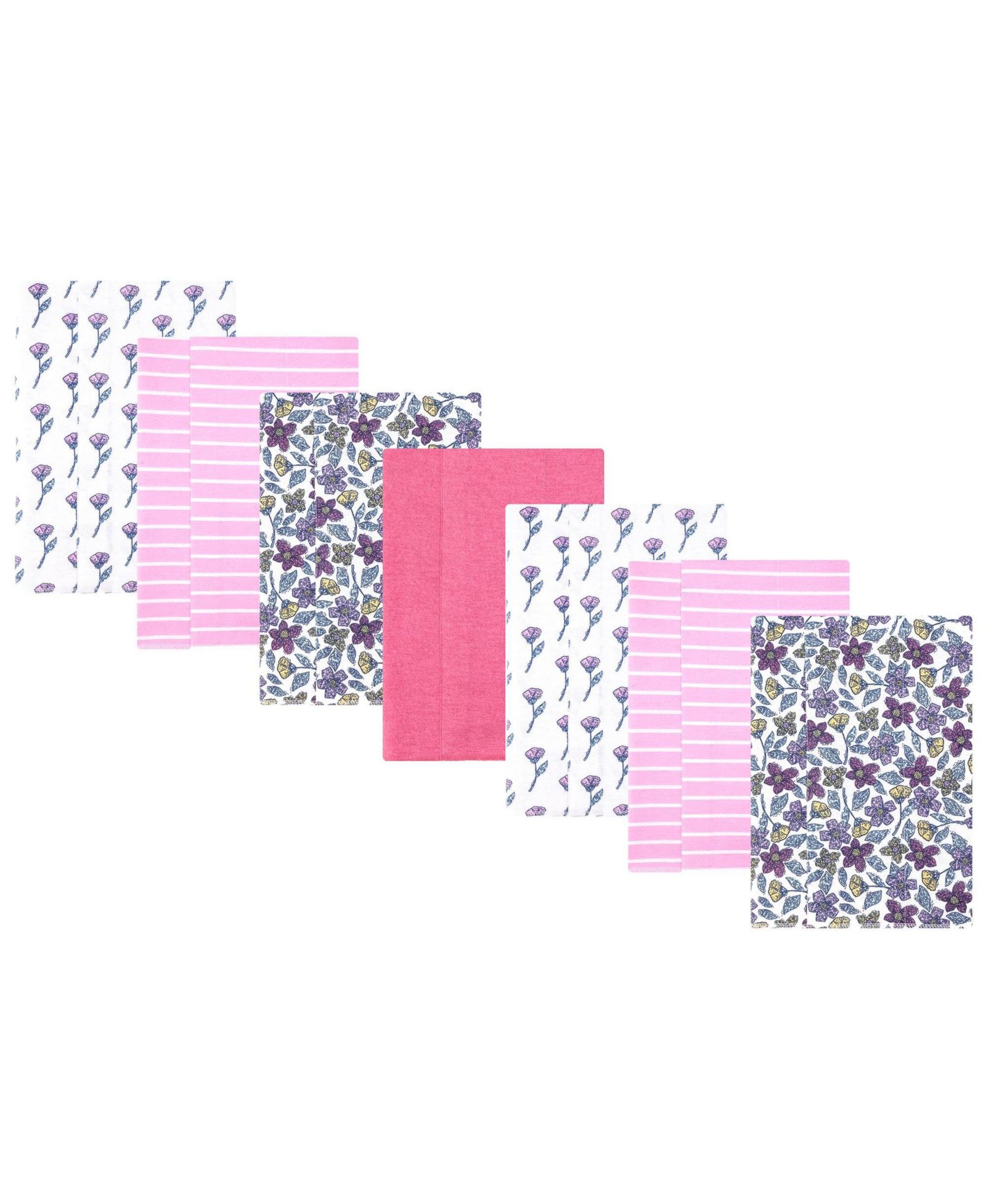 Hudson Baby детские пеленки для срыгивания 7 шт, Begonia Pink Floral, One Size