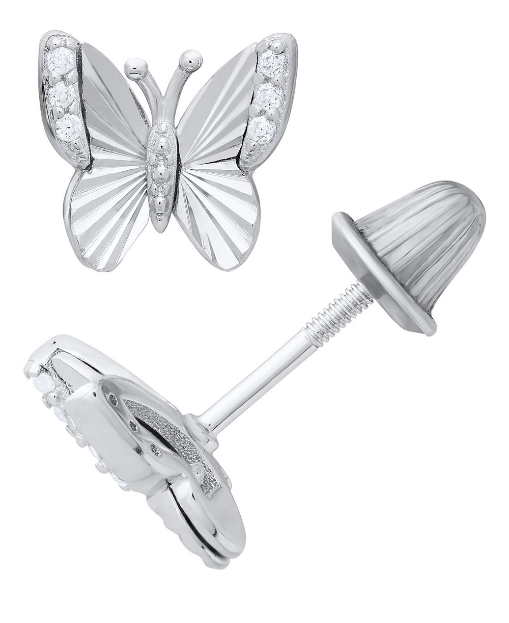Macy's Kids' Butterfly Earrings in Sterling Silver