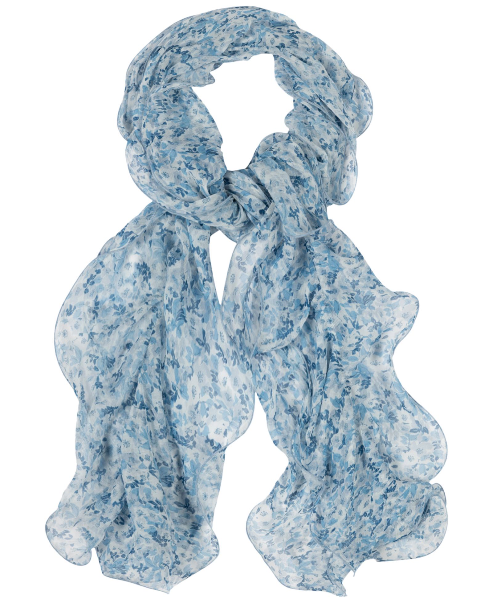 Lauren Ralph Lauren Floral Double Ruffle Scarf