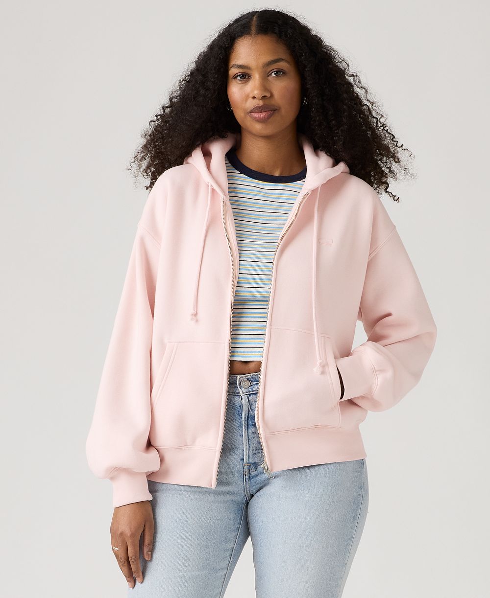 Levi's Plus худи на молнии с длинным рукавом