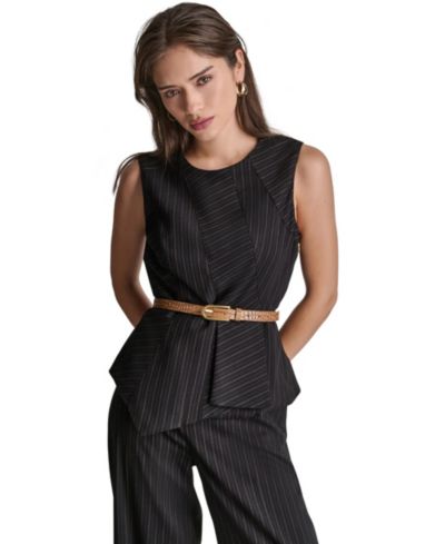 Женский топ без рукавов BCBG с круглым вырезом