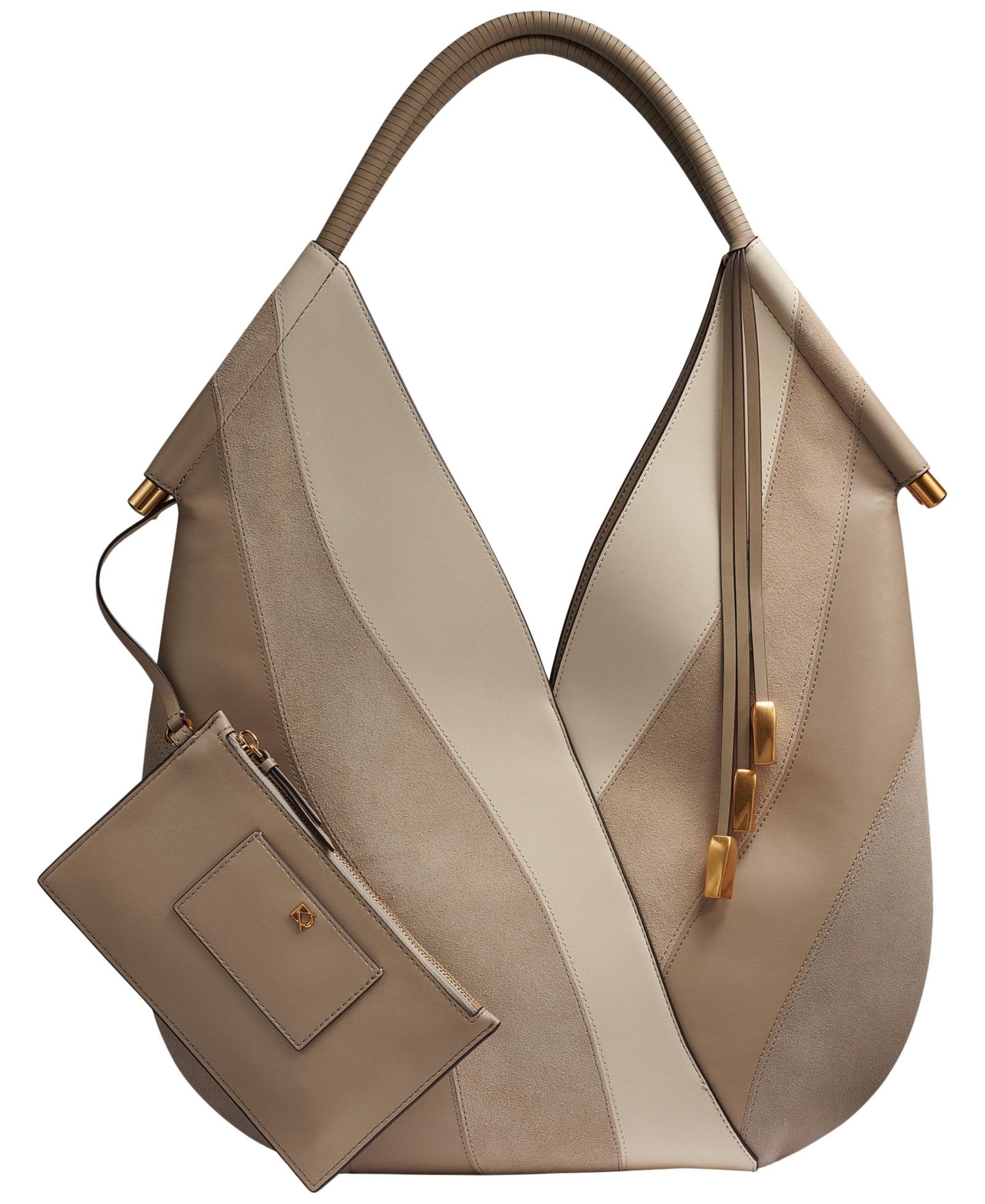 Donna Karan New York Baldwin Curve Pieced Large Shoulder Handbag