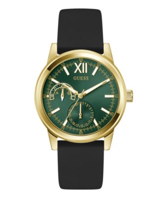 Мужские часы GUESS с золотистым тоном и силиконовым ремешком, 42mm