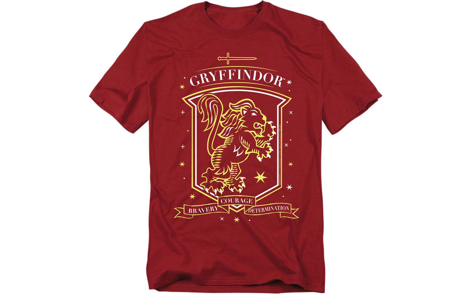 Harry Potter Men's Hand-Drawn Gryffindor Shield Graphic T-Shirt