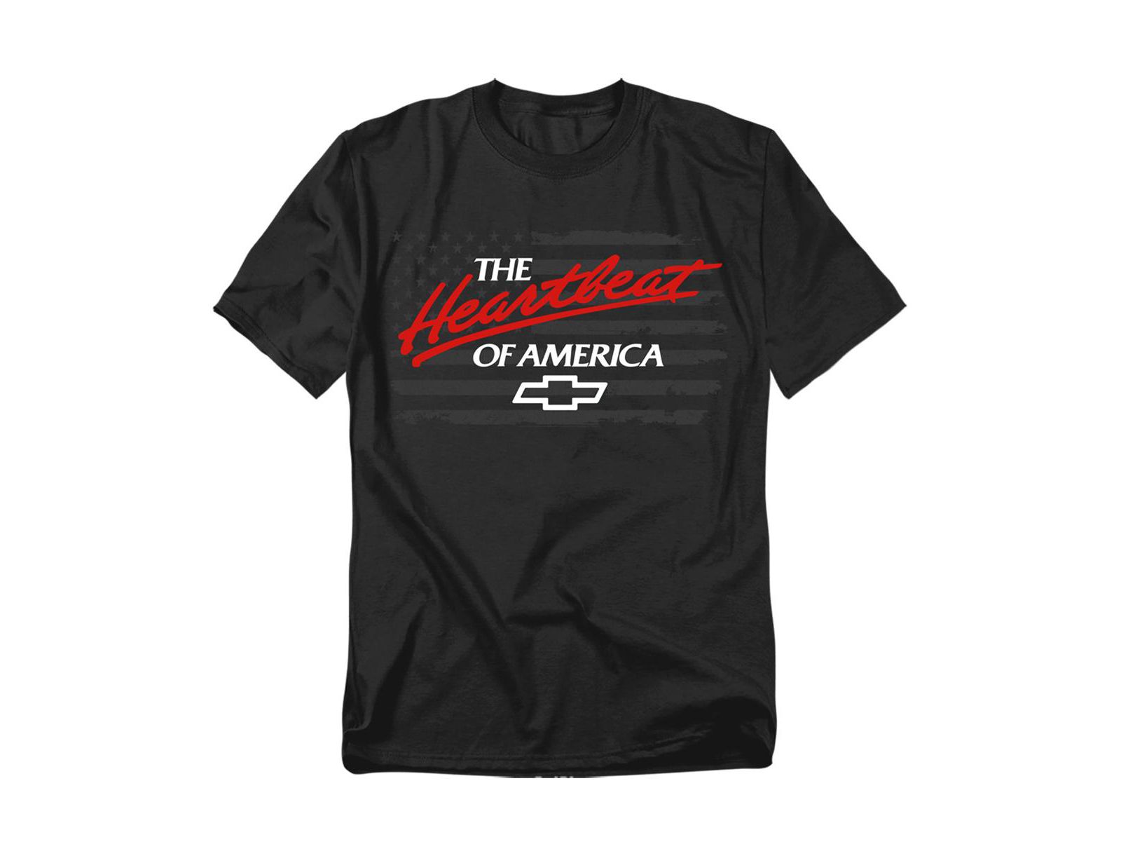 Corvette Men's Chevrolet Heartbeat Of America Flag T-Shirt