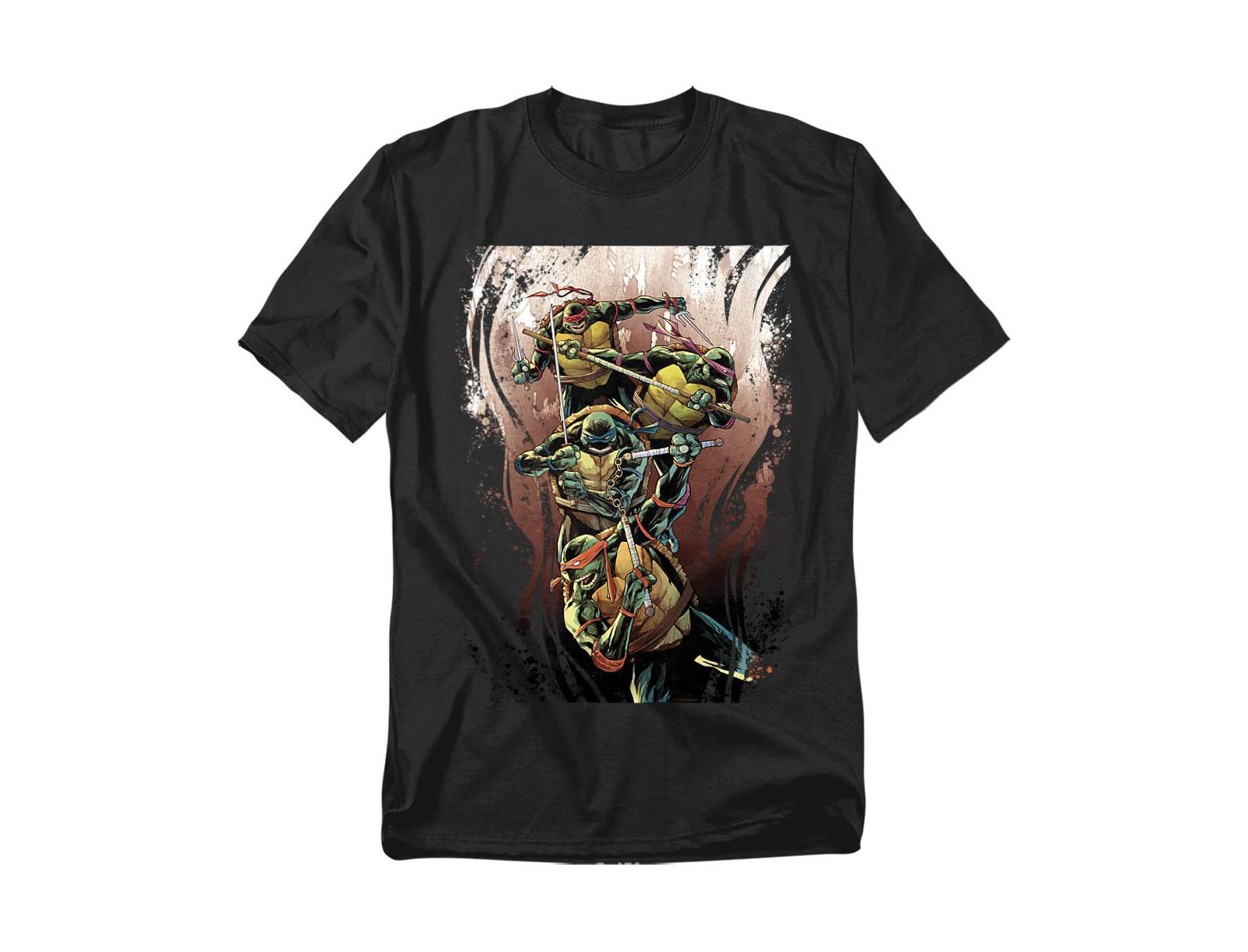 Logovision Men's TMNT Earthy Rainbow Warriors T-Shirt