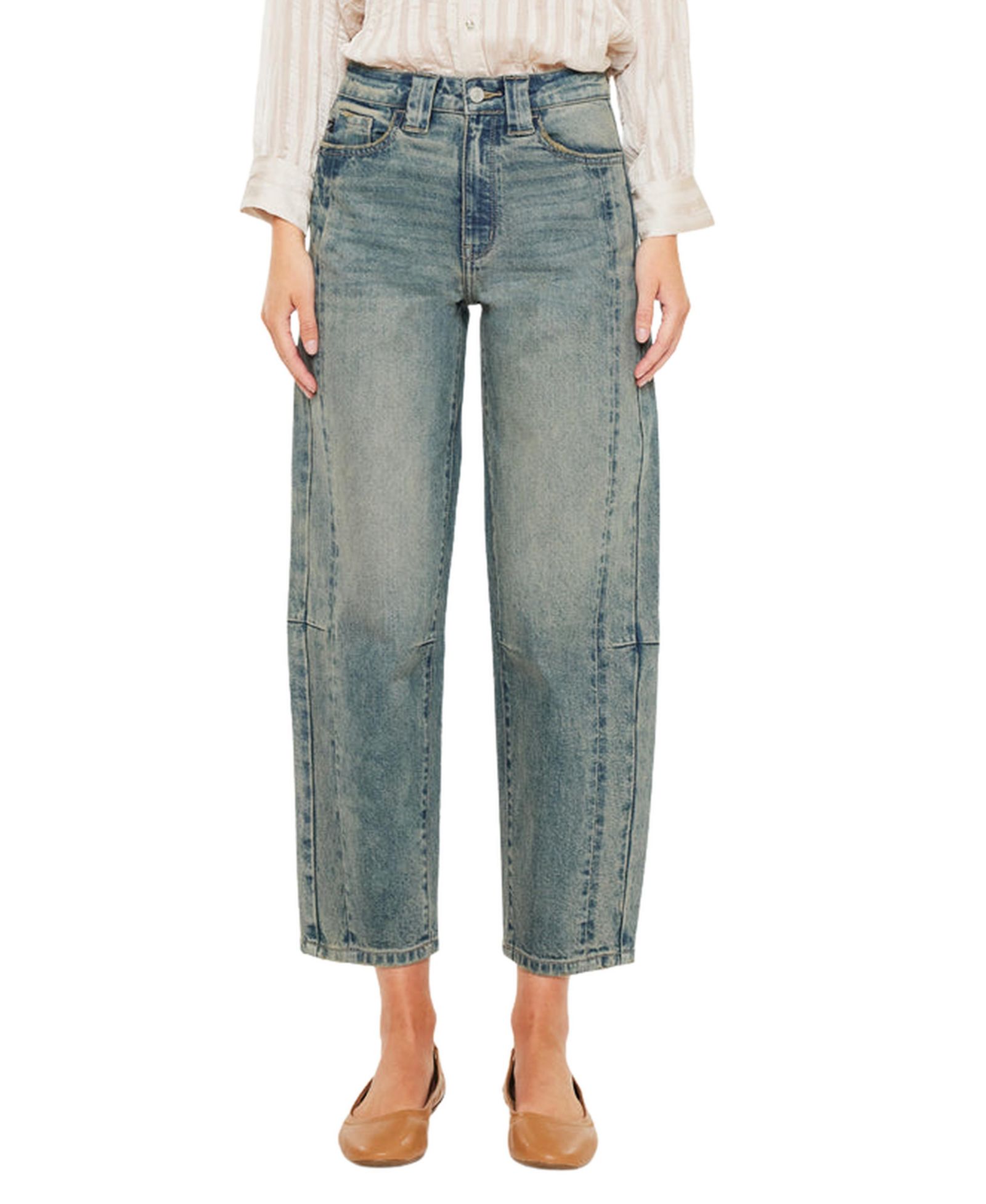 Kancan Women's Cecilia High Rise Slim Barrel Jeans