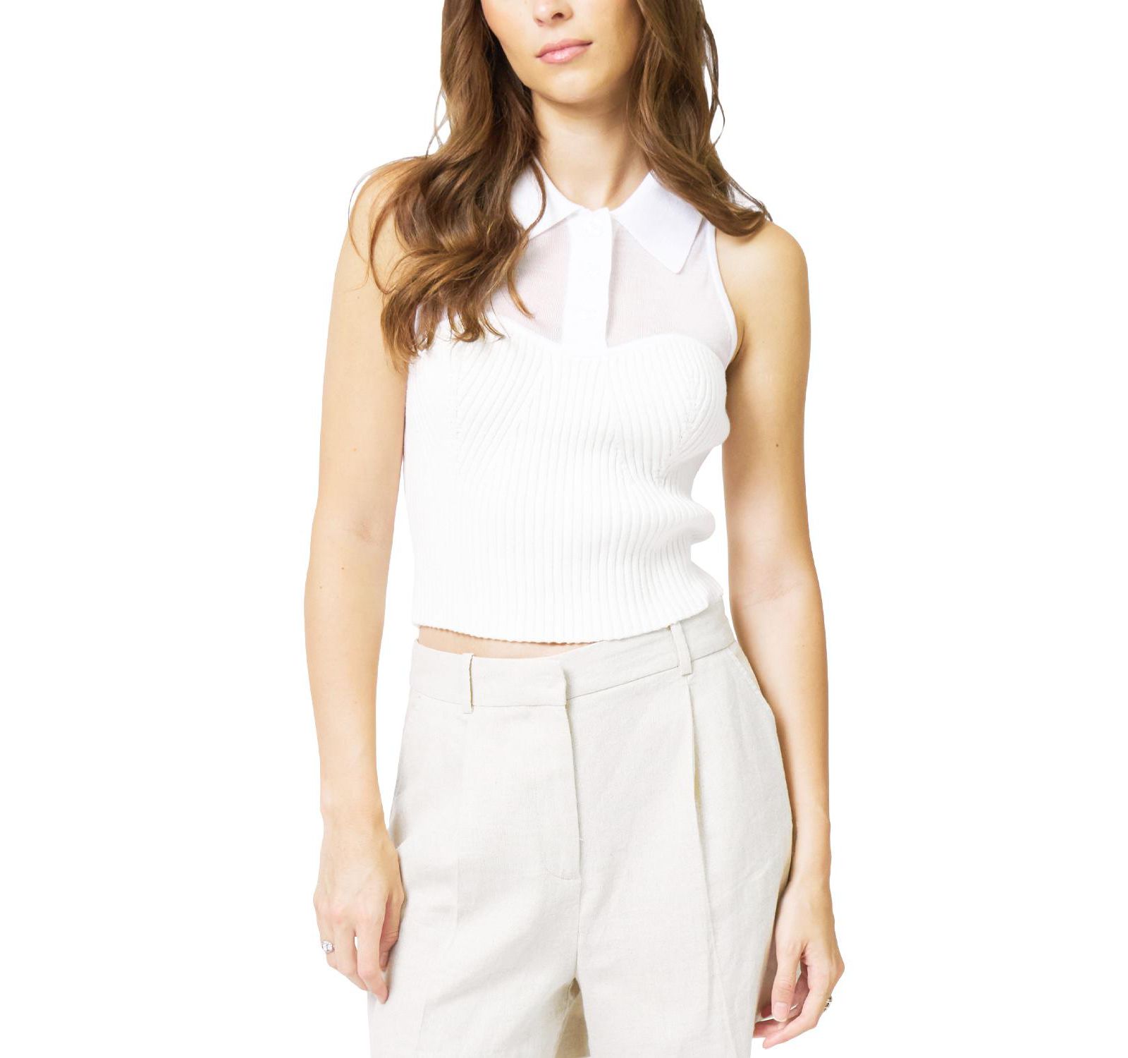 Central Park West Women's Brooklyn Sheer Polo Halter
