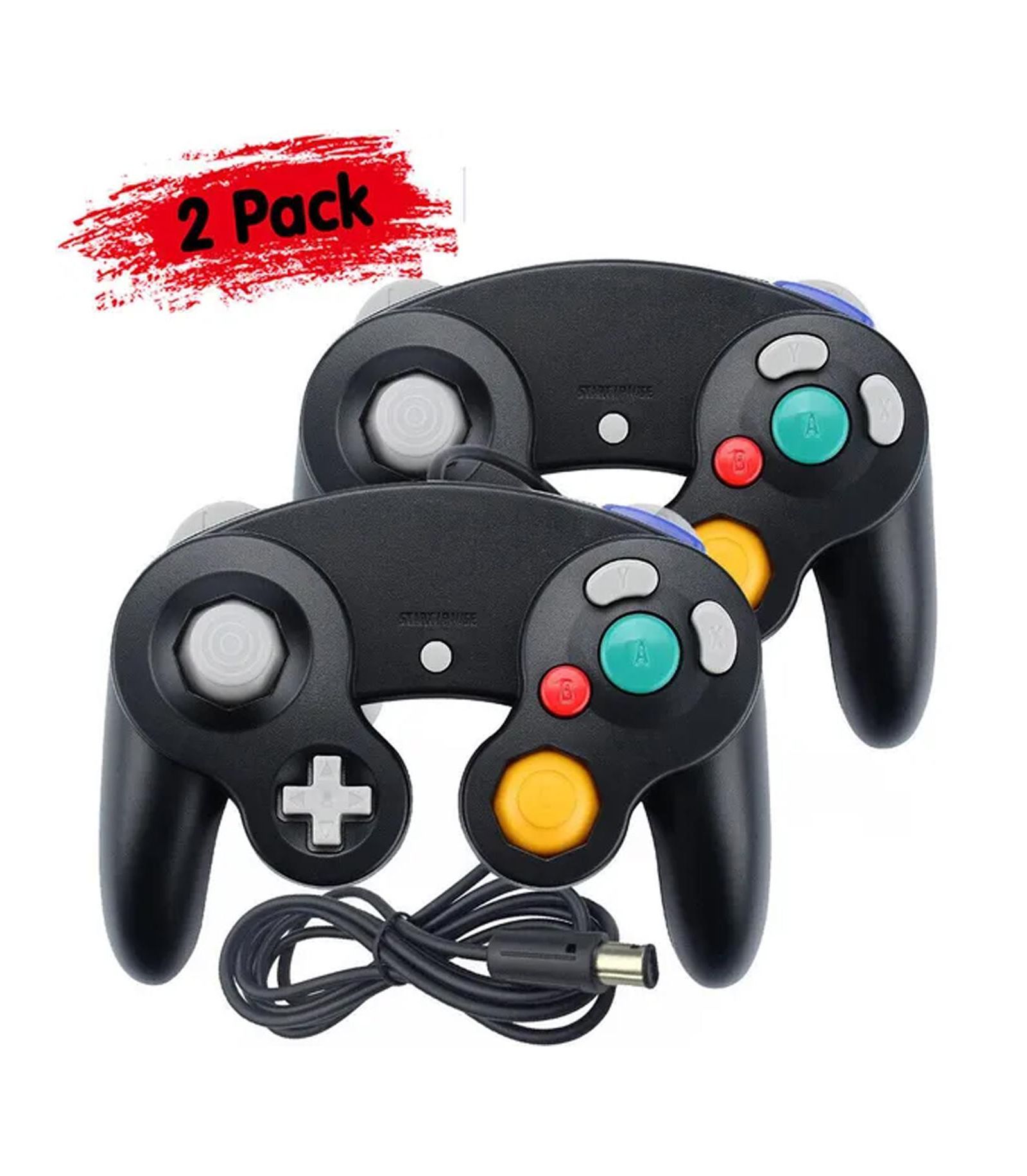 Геймпад ECHTPeak NGC GC Controller Classic Wired Joystick for Gamecube Wii Game Console (2 Pack)