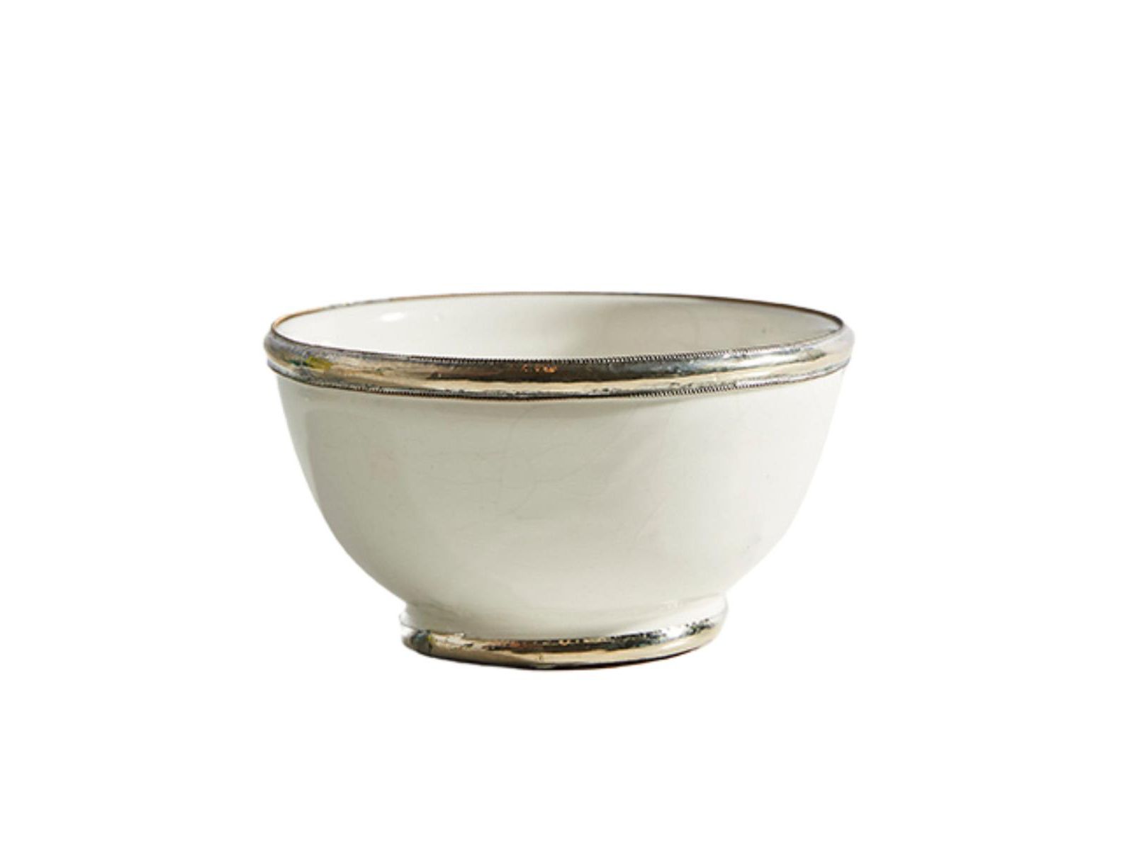 Verve Culture Moroccan Silver Rimmed Bowl