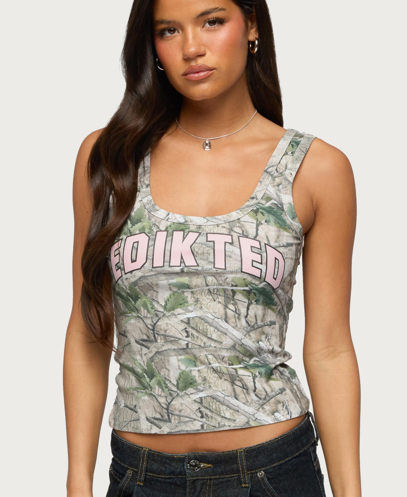 Edikted Women's Girly Ribbed Tank Top