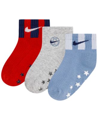 Nike Baby and Toddler Boys' 6M-4T Waffle Gripper Socks, 3-Pack