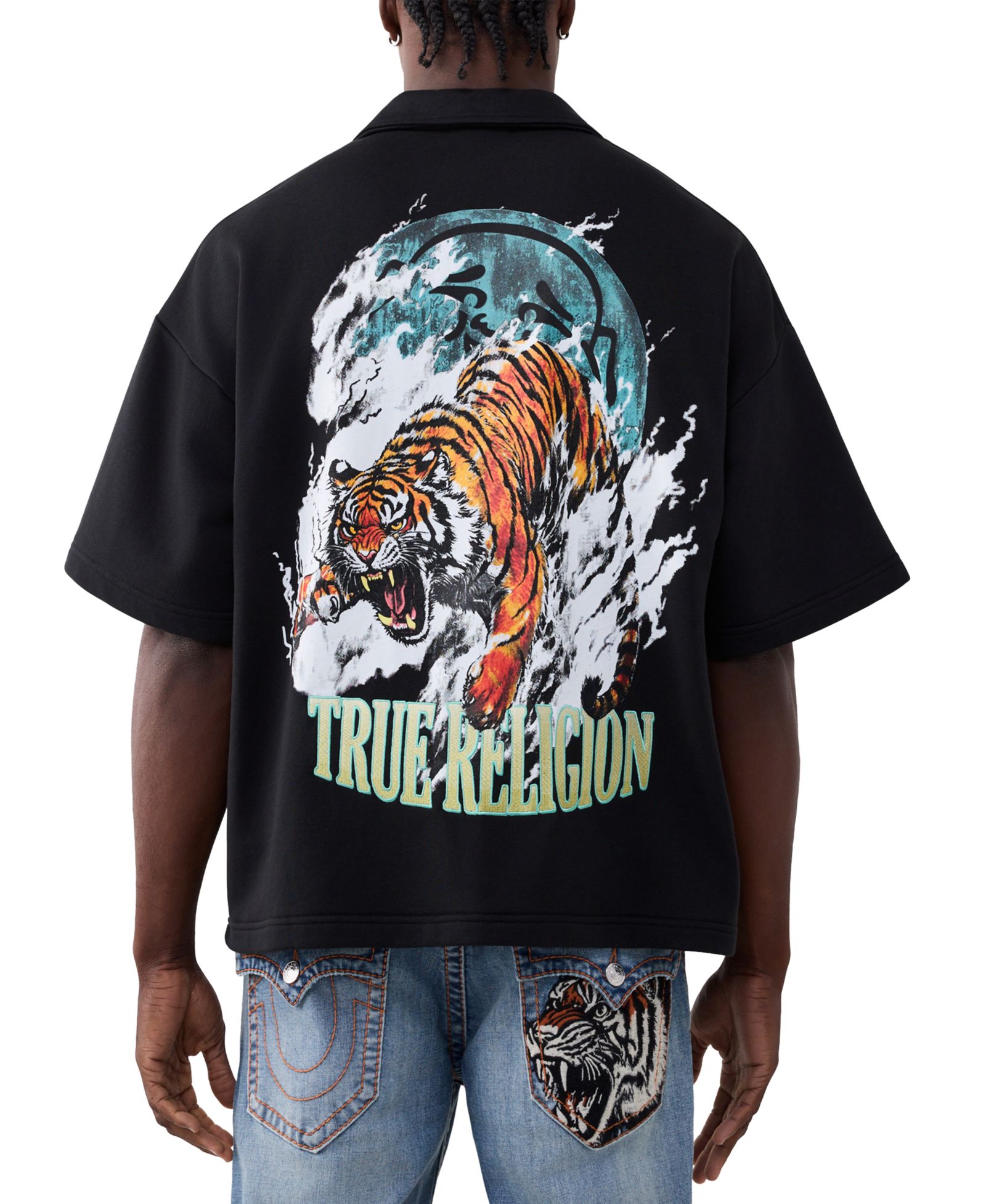 Мужская рубашка-поло True Religion Men's Tiger Short-Sleeve