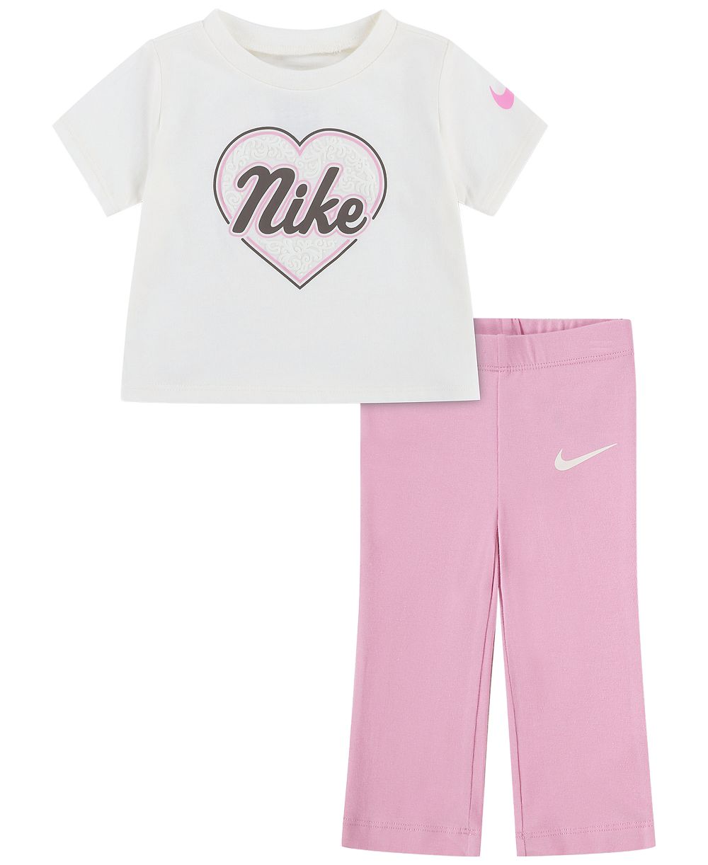 Nike Baby Girls' Short-Sleeve T-Shirt and Pants, 2-Piece Set