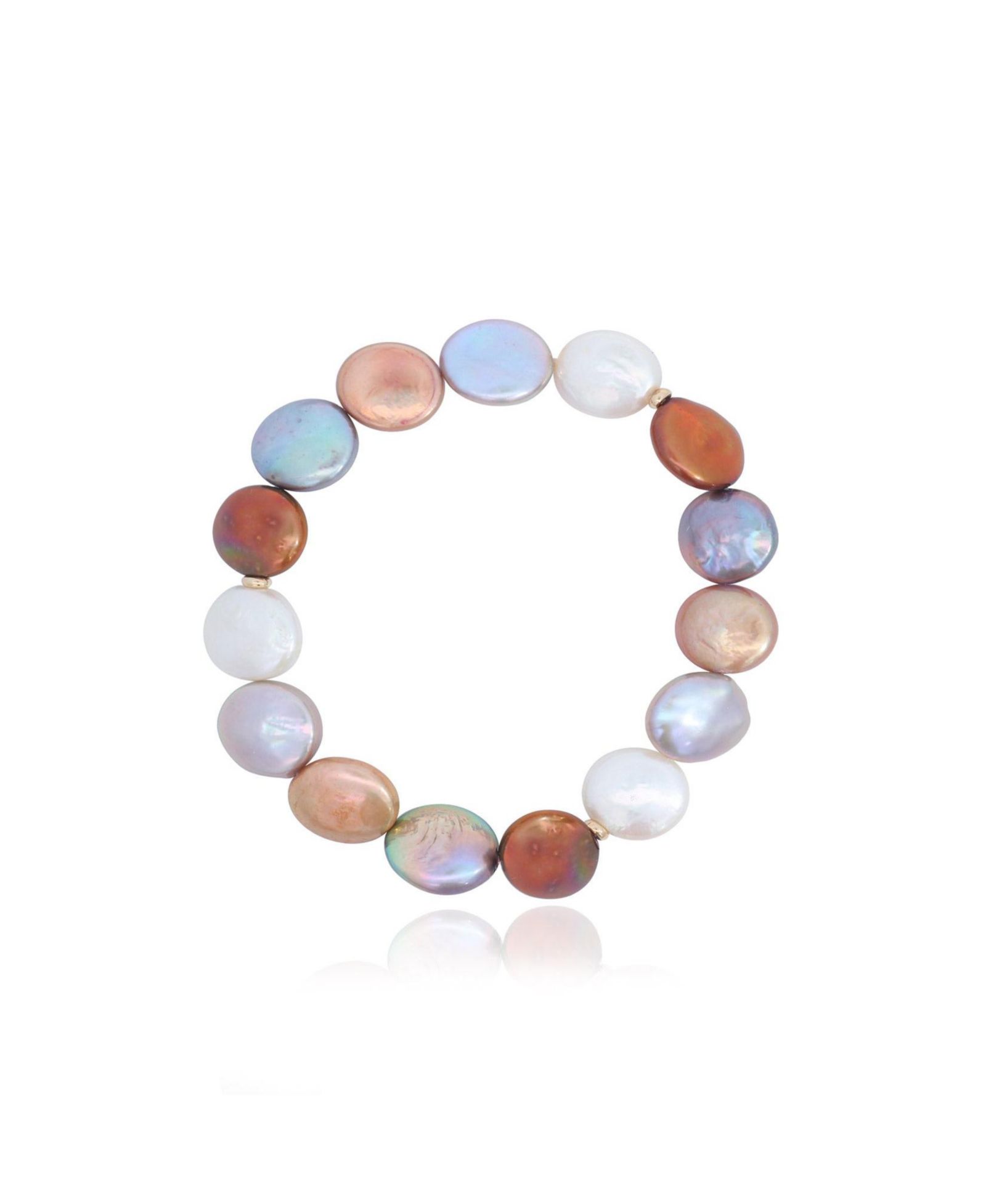 Браслет The Lovery Multicolor Coin Pearl 14K Gold
