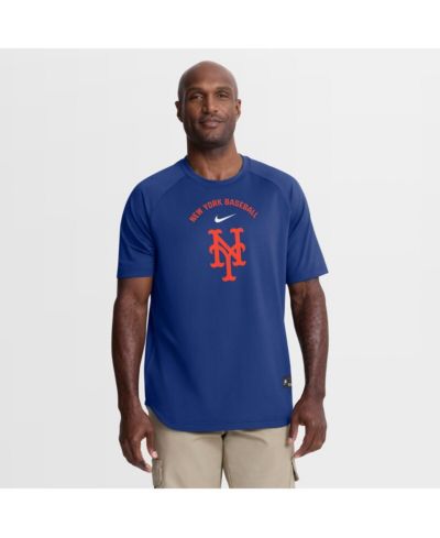 Nike Men's Royal New York Mets Authentic Collection Batting Practice Pre-Game Raglan Dri-FIT T-Shirt