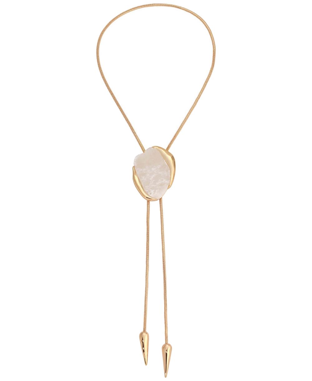 Ожерелье-боло ETTIKA 18k Gold-Plated Bone Statement