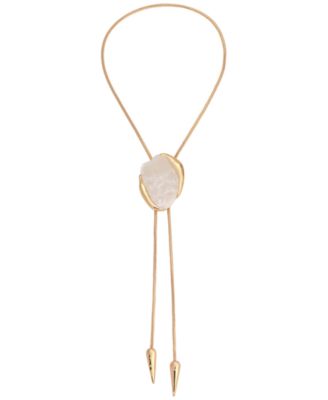 Ожерелье-боло ETTIKA 18k Gold-Plated Bone Statement