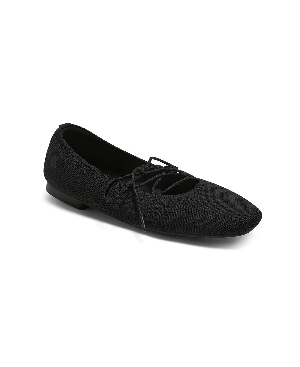 VIVAIA Miley Square-Toe Lace-Up Mary Janes Flat