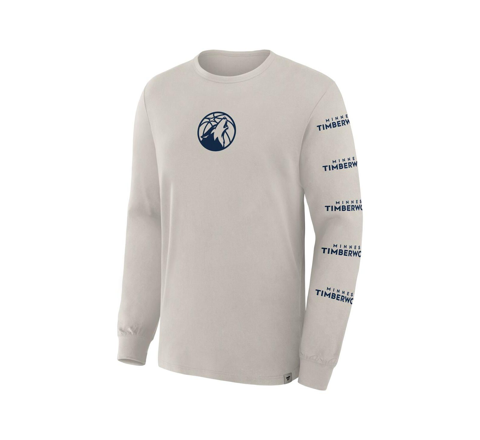 Мужская футболка Fanatics Minnesota Timberwolves Crossover Collection Premium Long Sleeve Cream