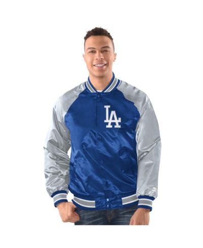 Starter Men's Navy/Orange Detroit Tigers Raglan Blitz Varsity Jacket