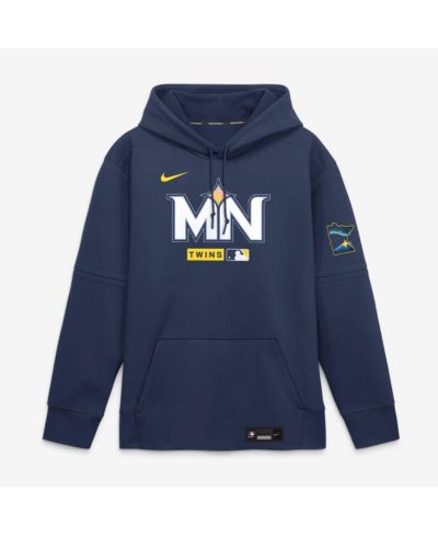 Nike Men's Navy Minnesota Twins Authentic Collection City Connect Therma-FIT Hoodie