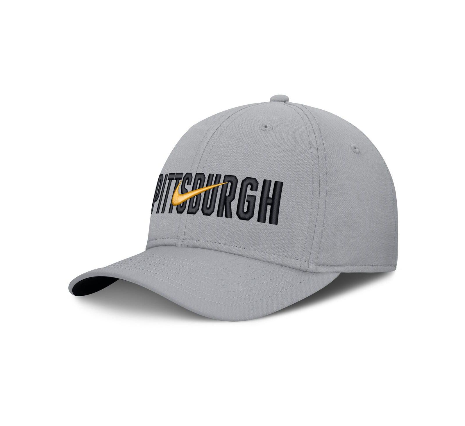 Мужская кепка Nike Gray Pittsburgh Pirates Primetime Rise Dri-FIT Flex
