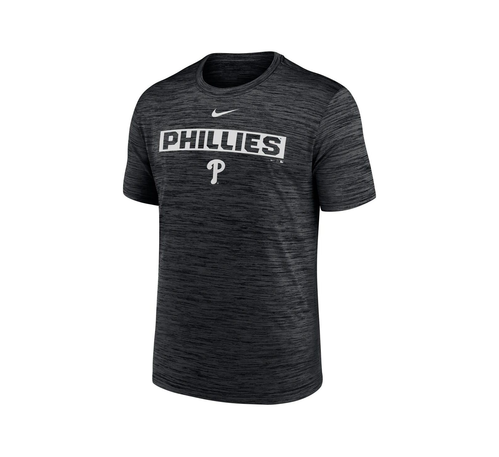 Nike Мужская черная футболка Philadelphia Phillies Velocity Dri-FIT