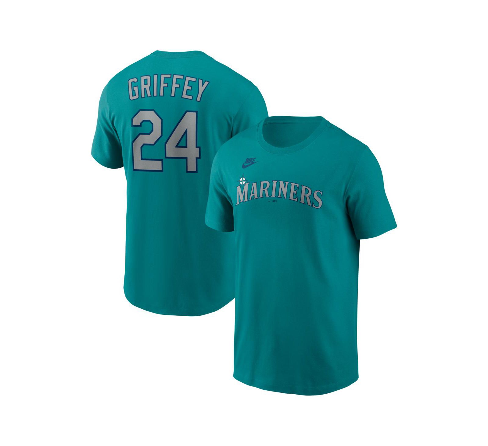 Nike Men's Ken Griffey Jr. Teal Seattle Mariners Cooperstown Collection Name & Number T-Shirt